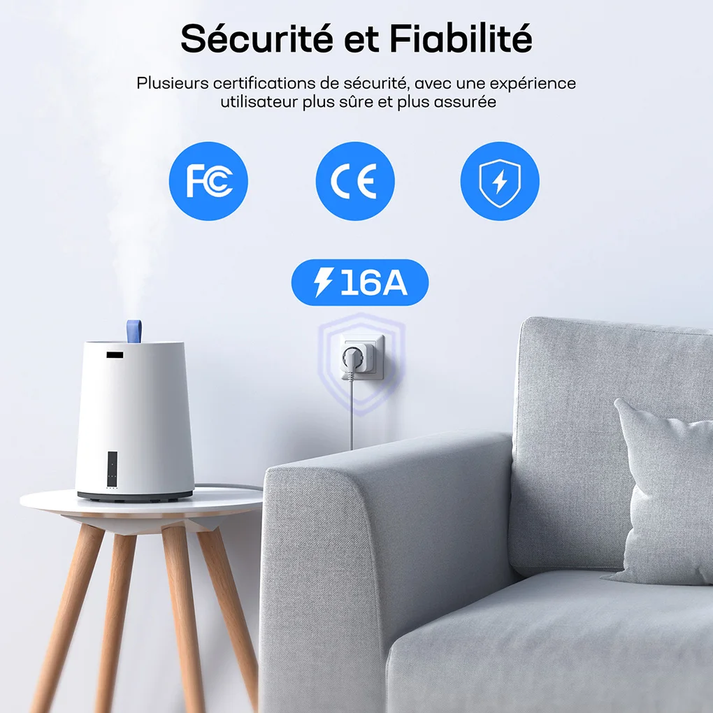 2 4 ГГц Wi-Fi розетка с дистанционным управлением через приложение розетка питания для гостиной с европейской вилкой