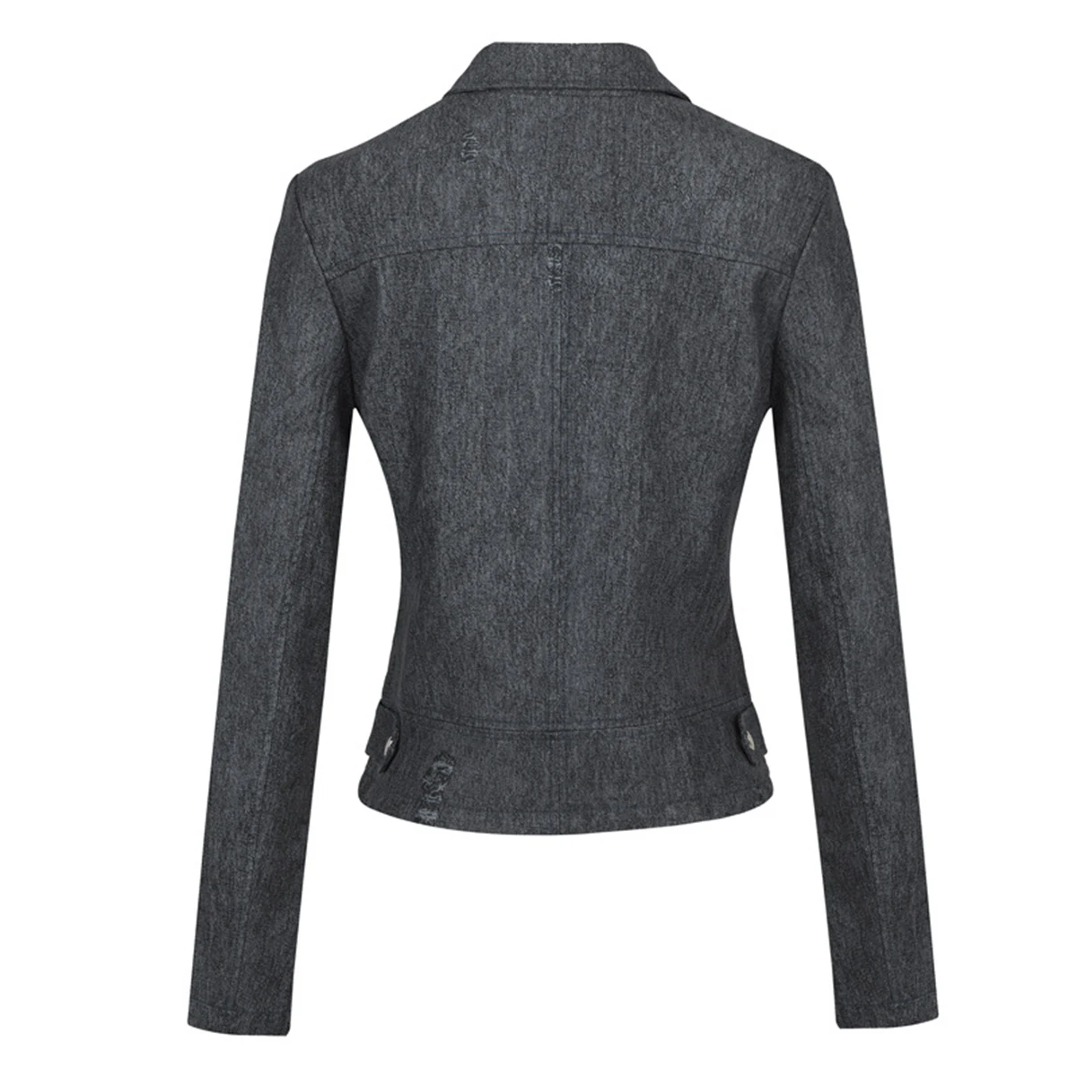 Женская джинсовая байкерская куртка на молнии модное пальто для мотоциклистов с