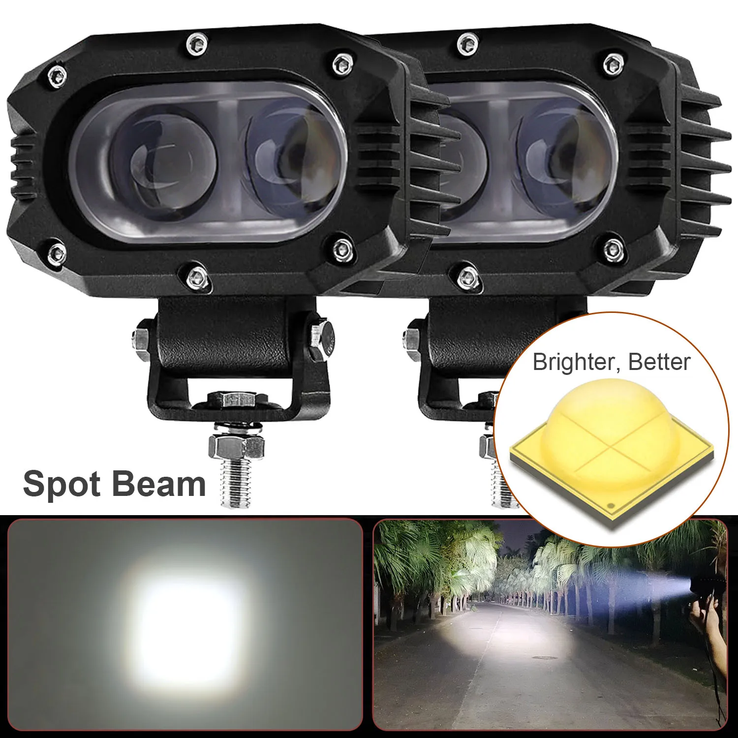 

4-дюймовые светодиодные стручки, точечный прожектор 9 В-30 В, рабочие противотуманные фары дальнего света, бар для автомобиля, мотоцикла, квадроцикла, UTV, внедорожника, внедорожного 4x4, лодки, грузовика