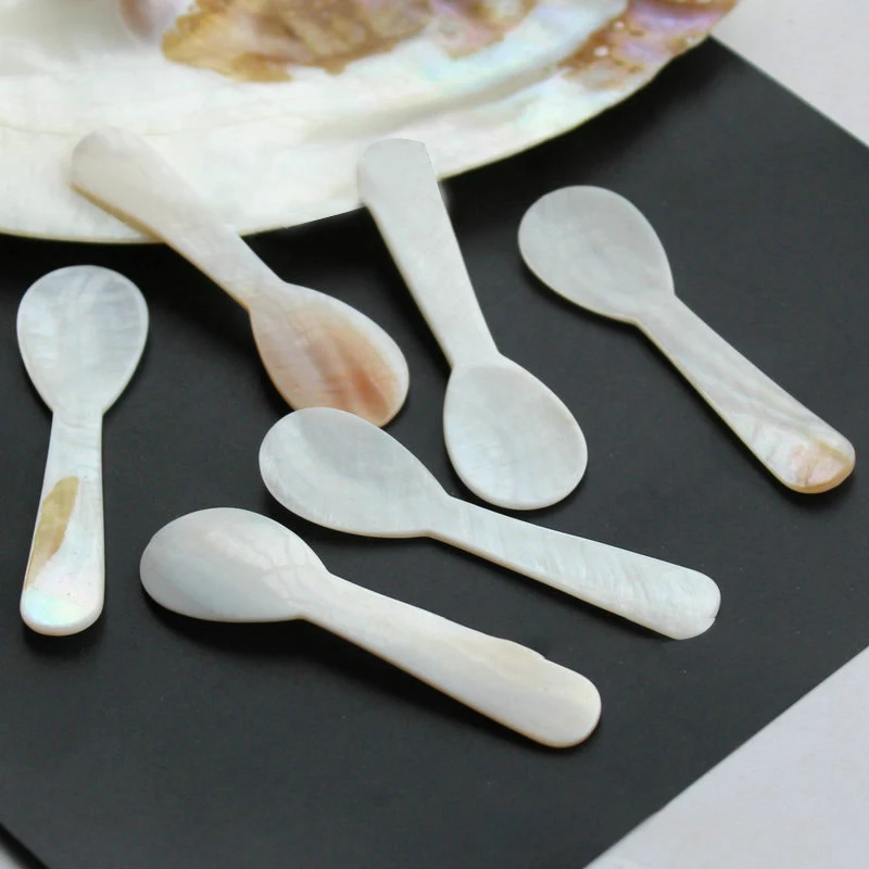 

1PC Natural Shell Spoon Ice Cream Coffee Spoon Caviar Spoon Mother of Pearl Stirring Spoons Small Teaspoon Housewares Kitchen
