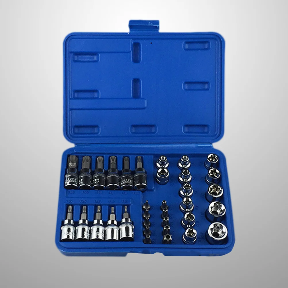 

34 in 1 Bit Socket Set Drive Dr Socket Driver Bit Tool Set )