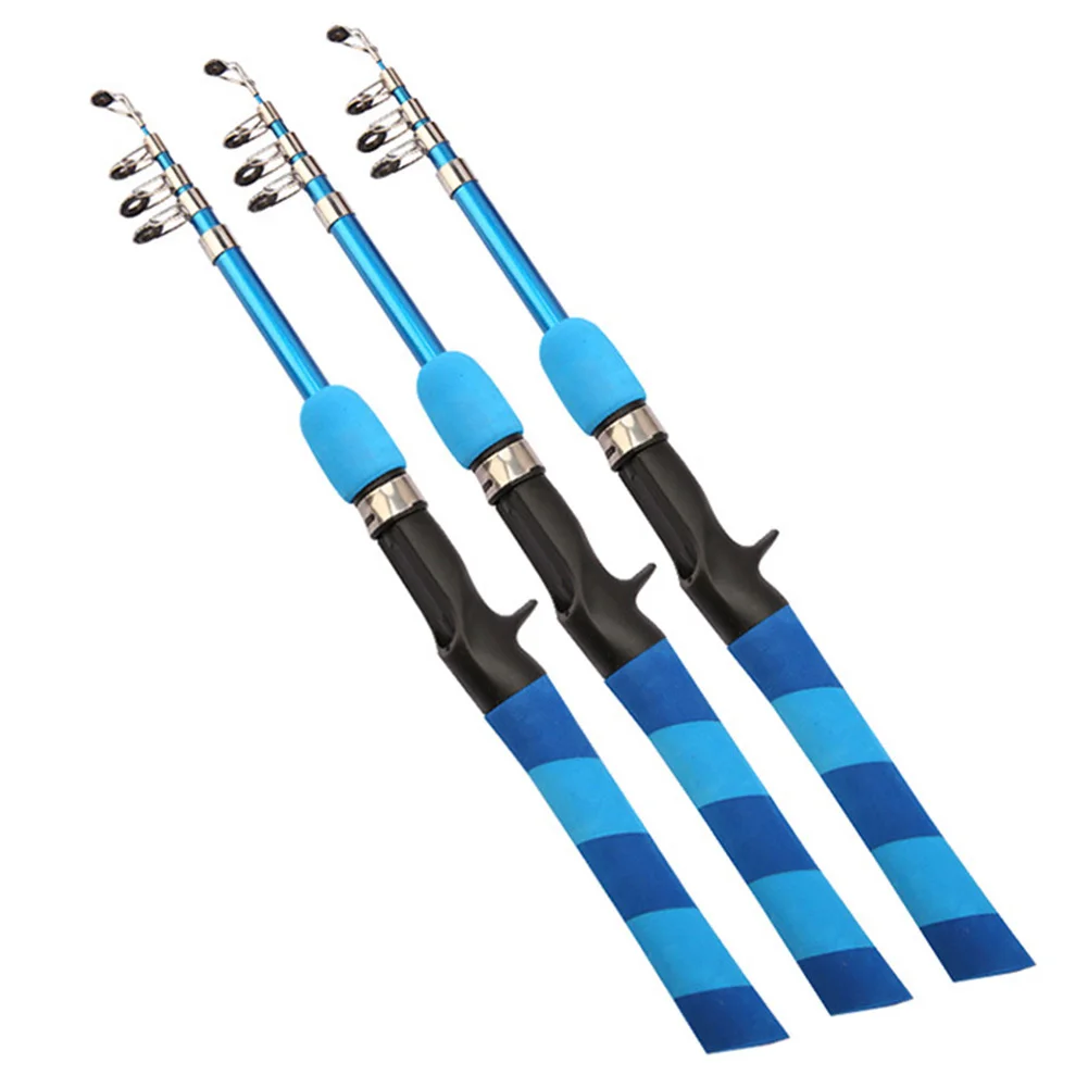 

Durable Fishing Rod Telescopic Stick 40*4*4cm Blue FRP Portable Handle Practical Replacement Sea Rod Ultra-short