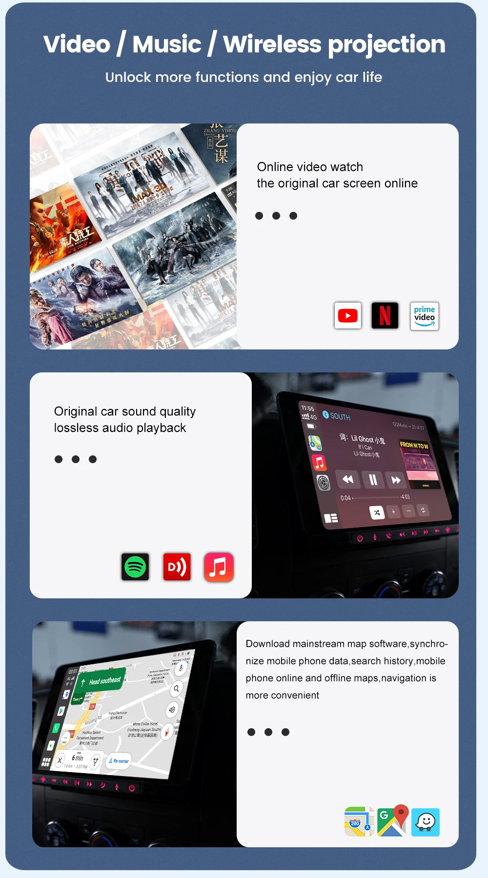 AiLinkBox CarPlay Ai Box Andoroid 11 Беспроводной Android Авто Netflix YouTube IP TV Smart Tv приставка GPS для Kia VW |