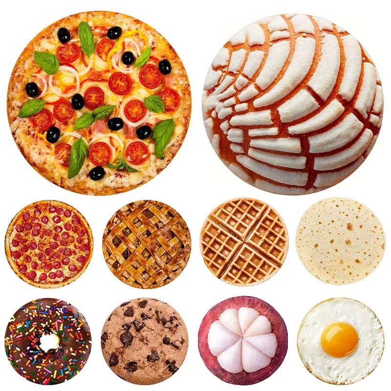 

Fun Realistic Delicious Blanket Tortilla Pizza Burrito Bread Cake Giant Food Pattern Tasty Flannel Throw Blanket Kids Adult Gift