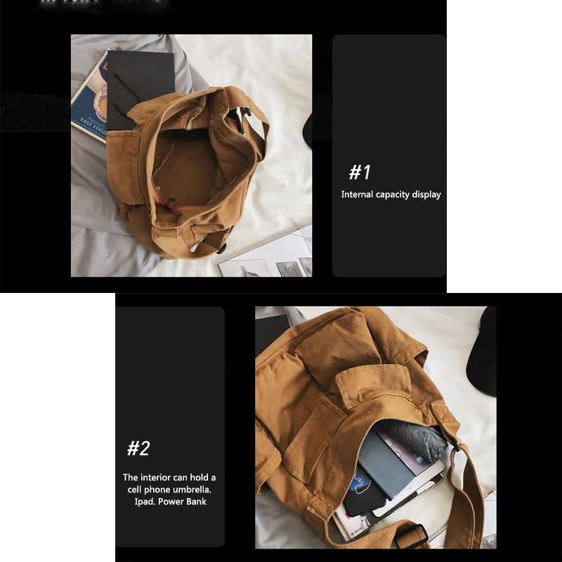 2022 Girl Handbag Canvas Teenager Shoulder Bags Women School Messenger Bags Ladies Casual Bags Teen Purse Crossbody Purse