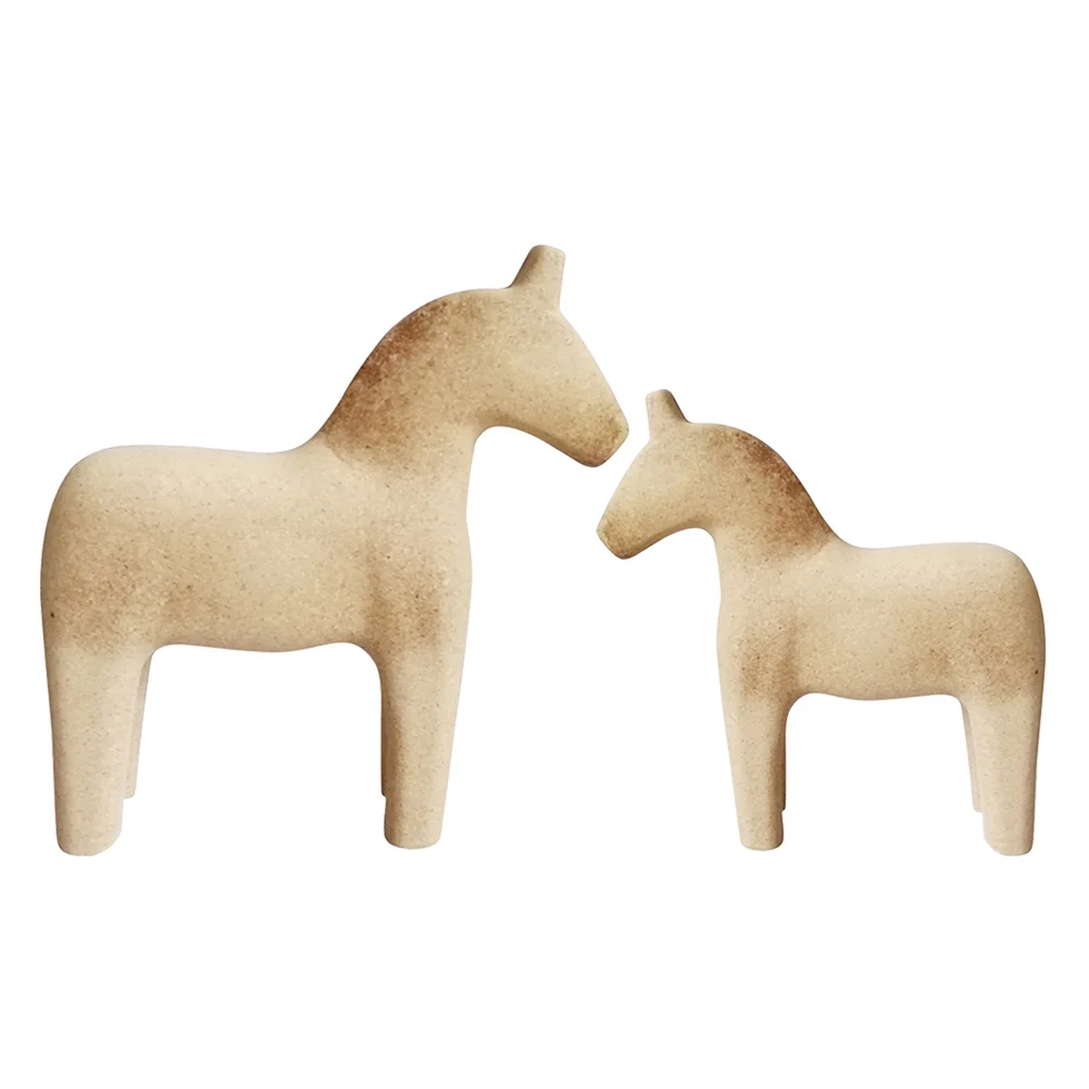 

2pcs Painting House Figurine Unfinished Horse Paintable Crafts Developmental DIY Crafts Supplies for Kids Adullts