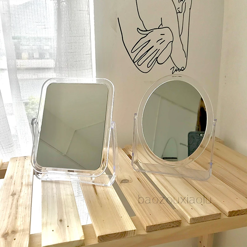 

Table Decorative Mirror Nordic Quality Makeup Standing Small Glass Decorative Mirror Desk Deco Salon Home Decoration