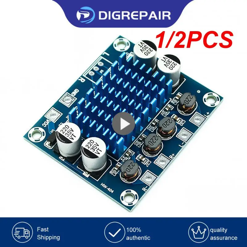 

1/2PCS 30W+30W Dual Channel Digital Stereo Audio Power Amplifier Board 12V 24V Amplifier Board 8-26V DC Audio Amplifier Board