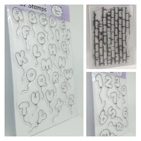 number alphabet balloons and brick wall 022 new arrival stamps scrapbook diary decoration embossing template diy greeting