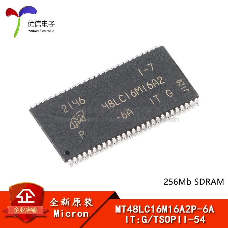 

Original stock MT48LC16M16A2P-6A IT:G TSOPII-54 256Mb SDRAM