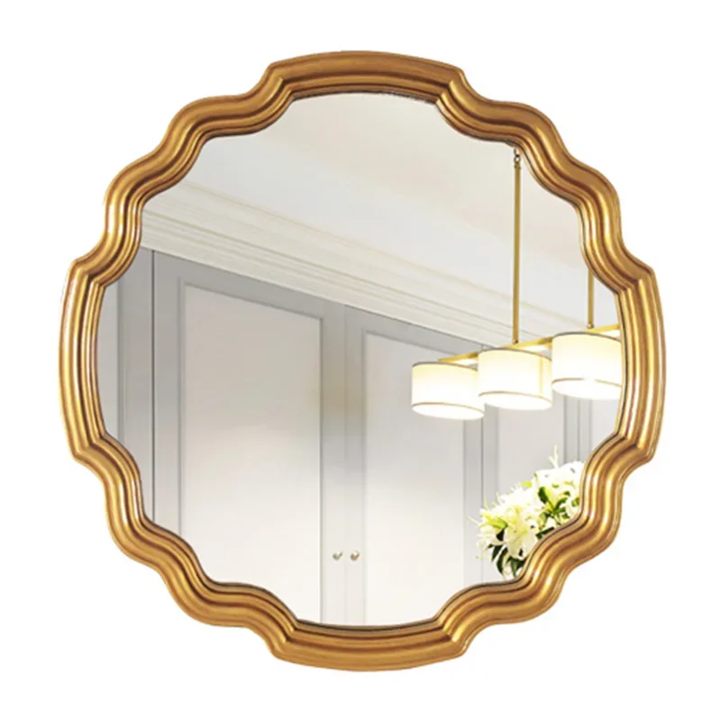 Круглые настенные зеркала для ванной комнаты безопасное зеркало в золотой рамке