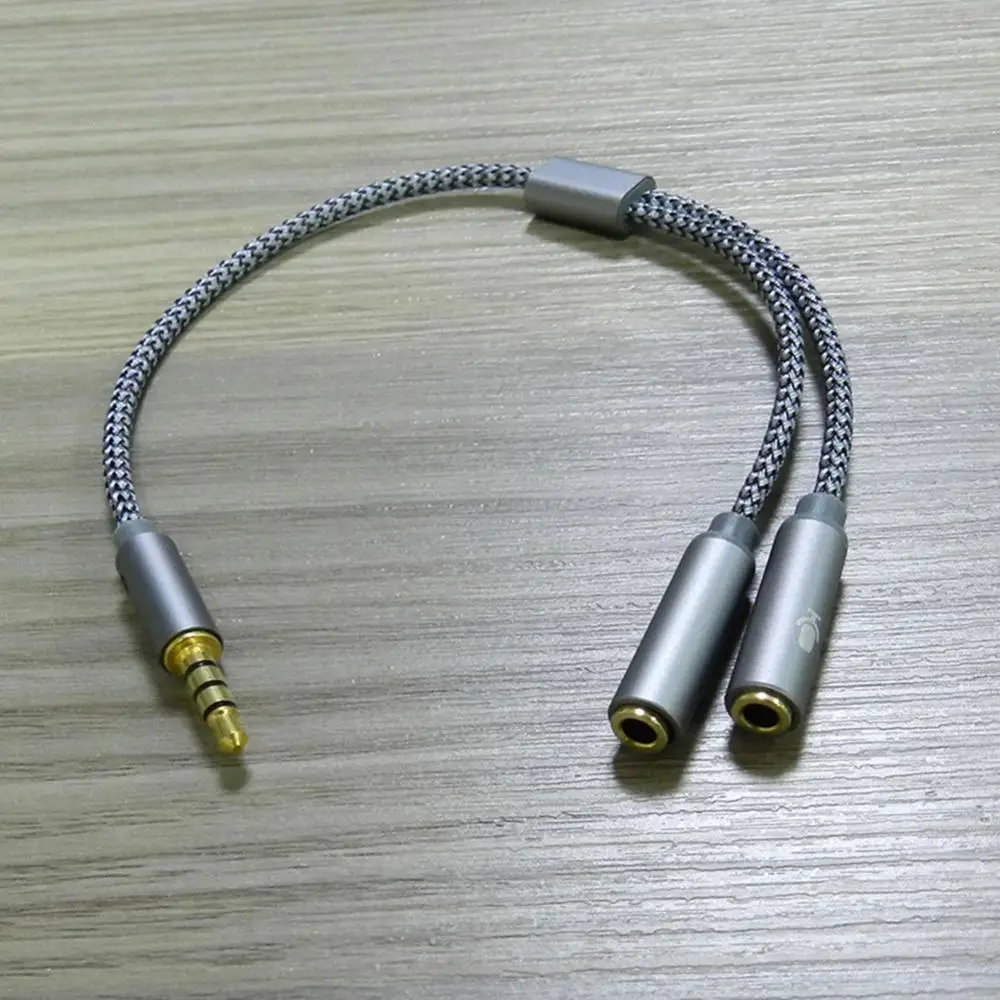 

Разветвитель для наушников со штекера на 2 гнезда 3,5 мм Портативный аудиокабель 3,5 мм разветвитель для гарнитуры адаптер Aux кабель аудиокабель