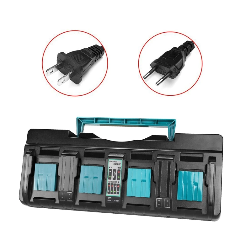 

14.4V 18V 12A Li-Ion Battery Charger 4-Port for BL1820 BL1830 BL1850 BL1430