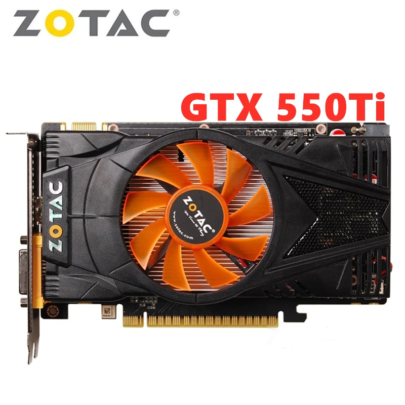 Видеокарта ZOTAC GTX 550 Ti 1 ГБ GPU GDDR5, графическая карта для NVIDIA Map GeForce GTX550 Ti, графические экраны, карты для настольного компьютера