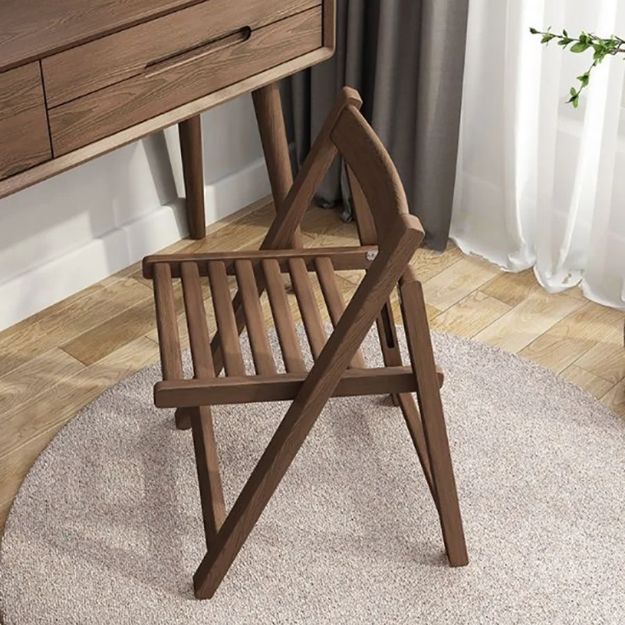 

Solid Wood Upholstered Chair Household Space Saving Furniture Dining Chair Portable Simple Sedie Cucina nordic furniture GY50DC