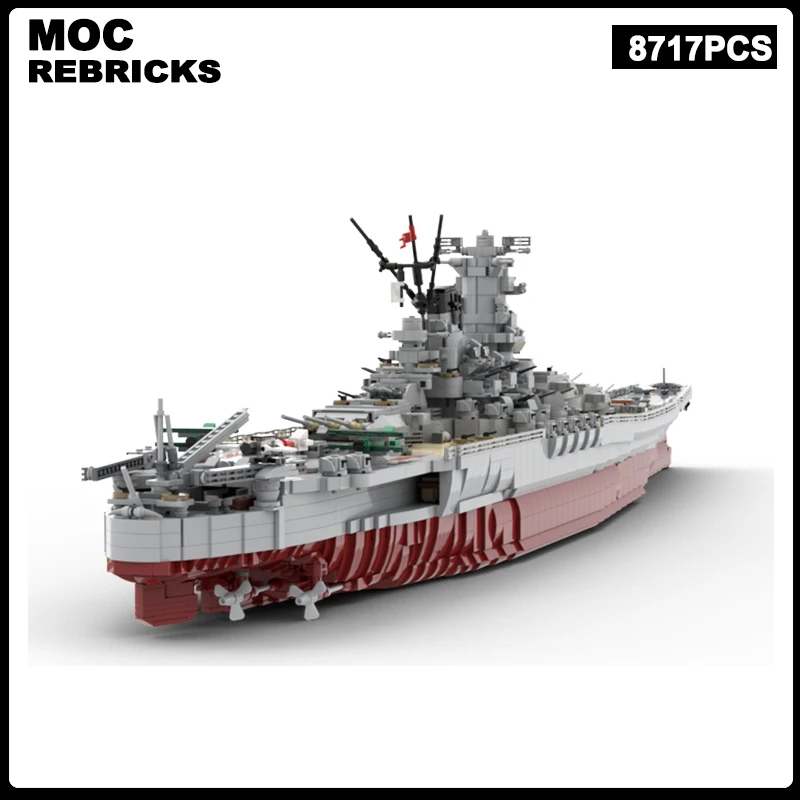 Военная серия Второй мировой войны, военный корабль военного флота эдзен Ямато, космический корабль MOC, строительные блоки, модель, кирпичные игрушки, детский Христос