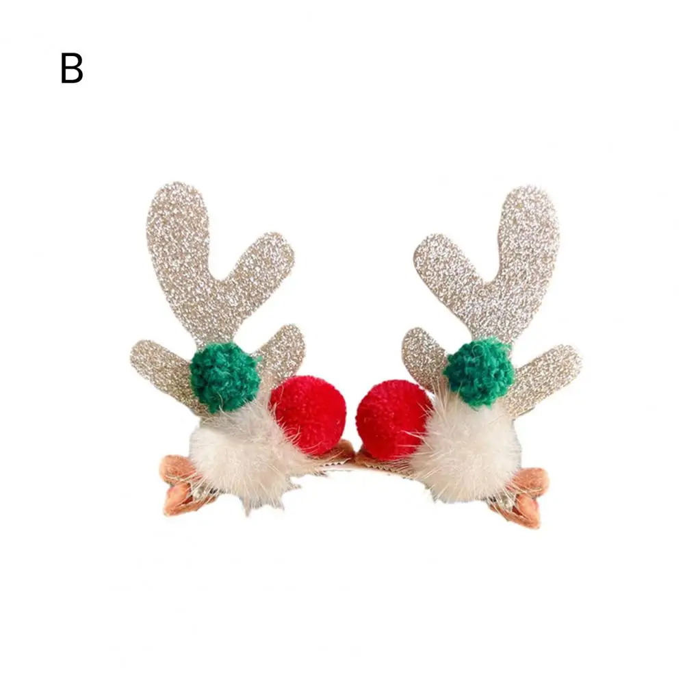 

Christmas Hair Accessory Christmas Hairpins Festive Berry Ball Elk Horn Clips Anti-slip Lightweight Headwear for Merry for Girls