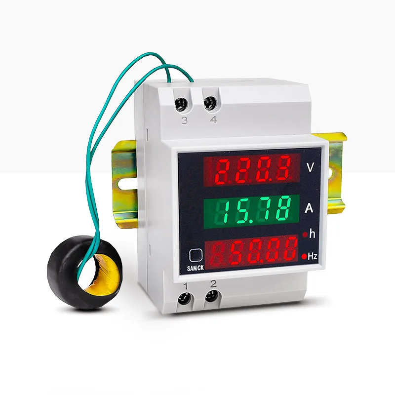 D52-2059 Тип направляющей рельса AC80-300V 200-450V Измеритель напряжения и тока с цифровым