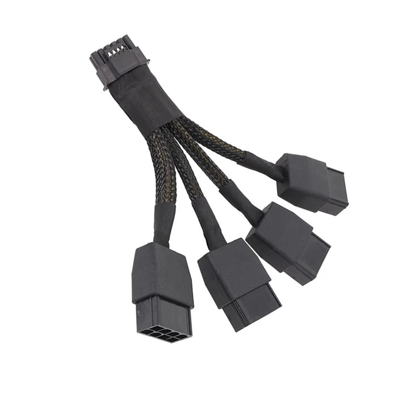 

1 шт. Pcie 5,0 кабель 18AWG 4X8pin PCI-E к 16Pin(12 + 4) PCI-E 5,0 16P Удлинительный кабель для GPU RTX4090 RTX4080 серия 10 см