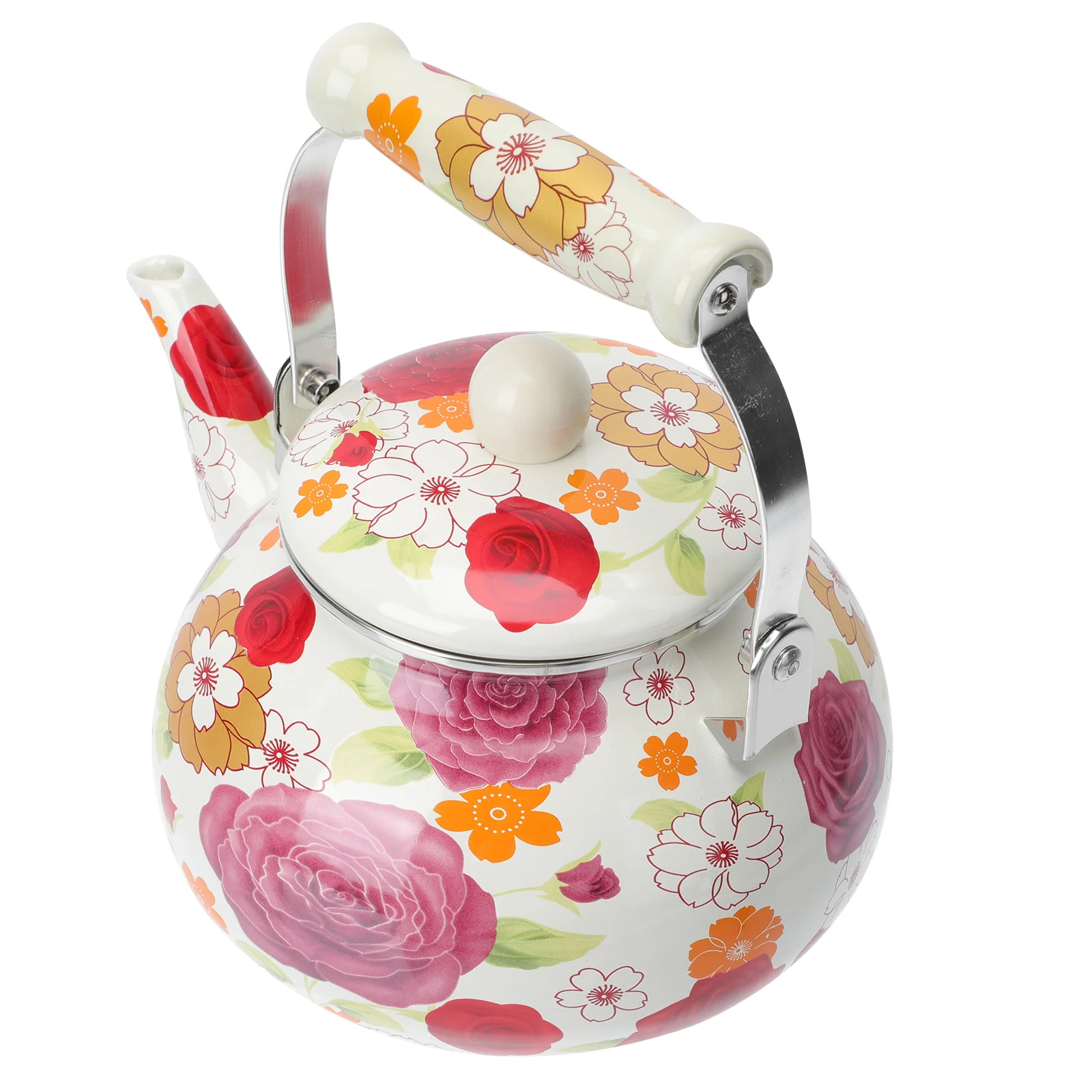 

Kettle Tea Teapot Enamel Stovetop Pot Ceramic Water Stove Whistling Porcelain Enameled Household Kitchen Pots Floral Kettles
