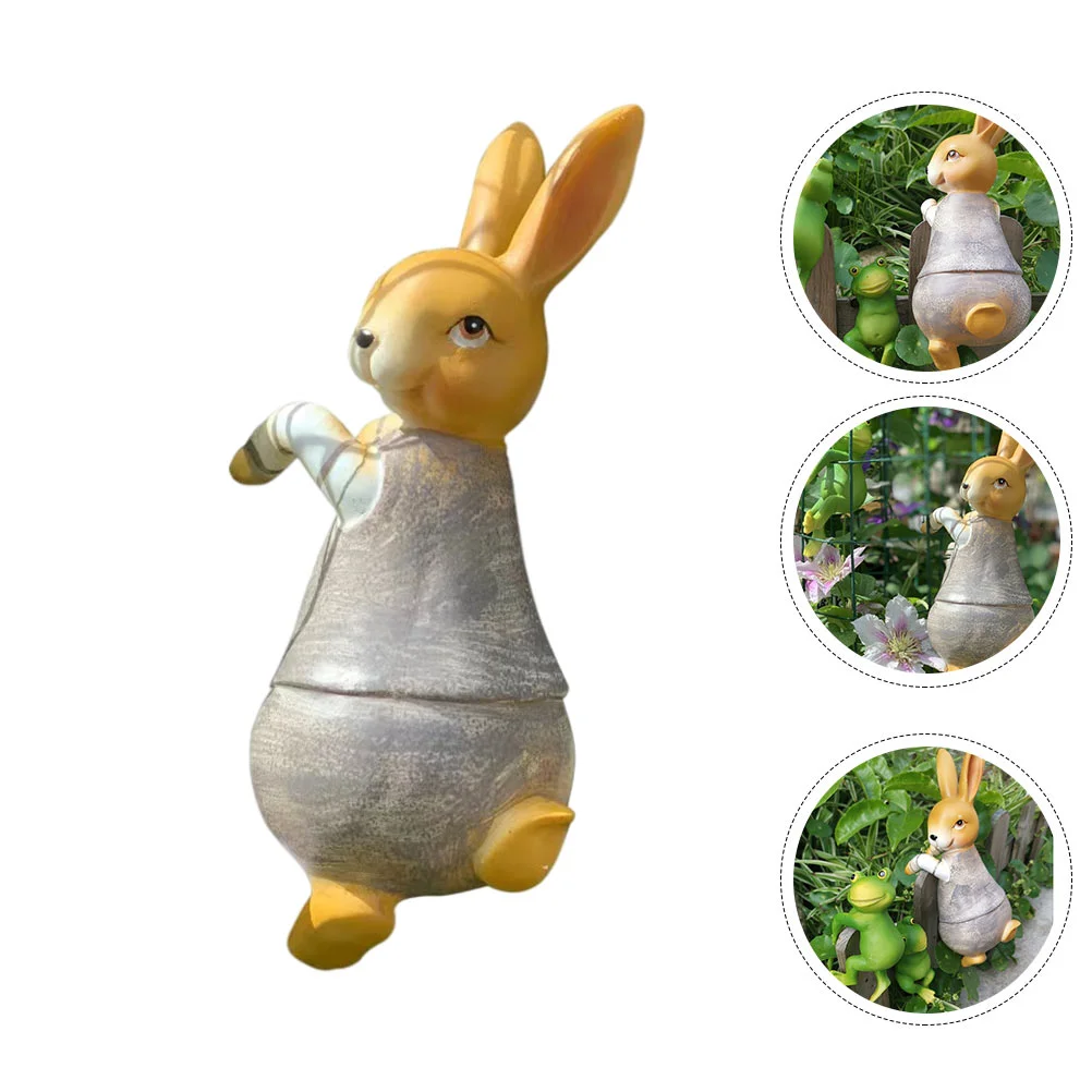 

Garden Bunny Statues Resin Rabbit Figurine Hanging Bunny Sculpture Ornaments for Home Garden Decor