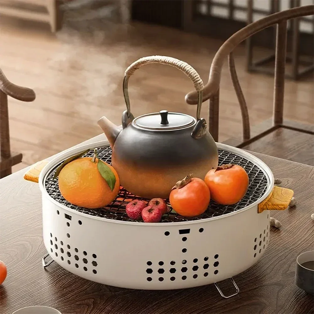 

Round Barbecue Stove Portable Charcoal Fire Stove Multifunctional Barbecue Grill Stove for Outdoor Camping Picnic Travel