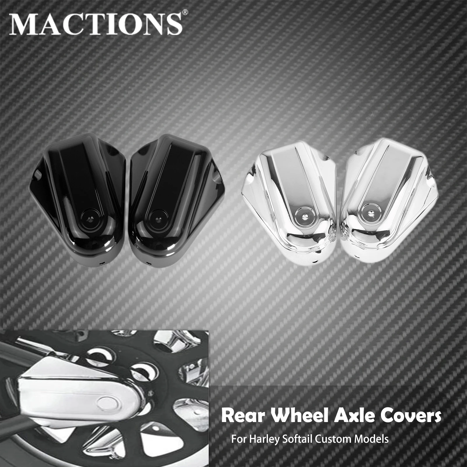 

Motorcycle ABS Bar & Shield Rear Wheel Axle Cover For Harley Softail FLSTC FLSTN FXSTB 2008-2017 Night Train FXSTB Blackline