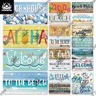 Декор Putuo, пляжный номерной знак, табличка для еды, металлический винтажный жестяной знак, украшение для бара, паба, серфинга, клуба, Приморского берега, Настенный декор