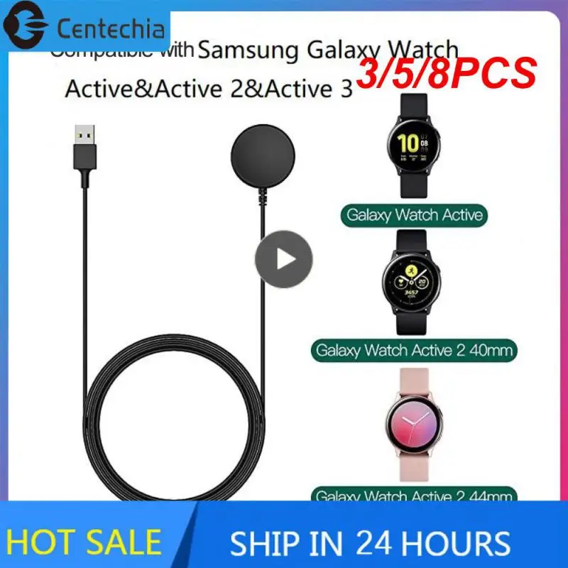 

3/5/8PCS Black Consumer Electronics Quick Charging Dock Portable Wireless Charger Overvoltage Protection Watch Charger 100cm