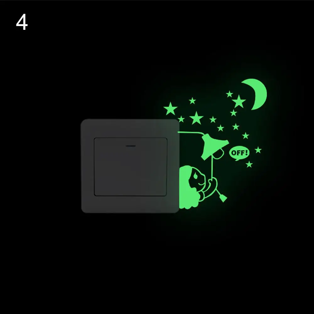 

Светящиеся наклейки для выключателя детские животные