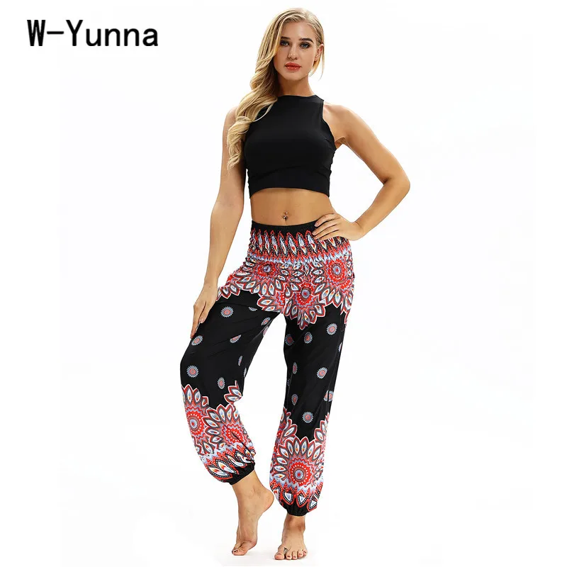 W-Yunna 2019 новые модные тонкие свободные брюки для тренировок Женская пляжная