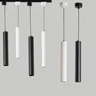 Светодиодные подвесные светильники в скандинавском стиле, длинные трубчатые лампы для кухни, столовой, магазина, бара, рельсы для потолочного троса