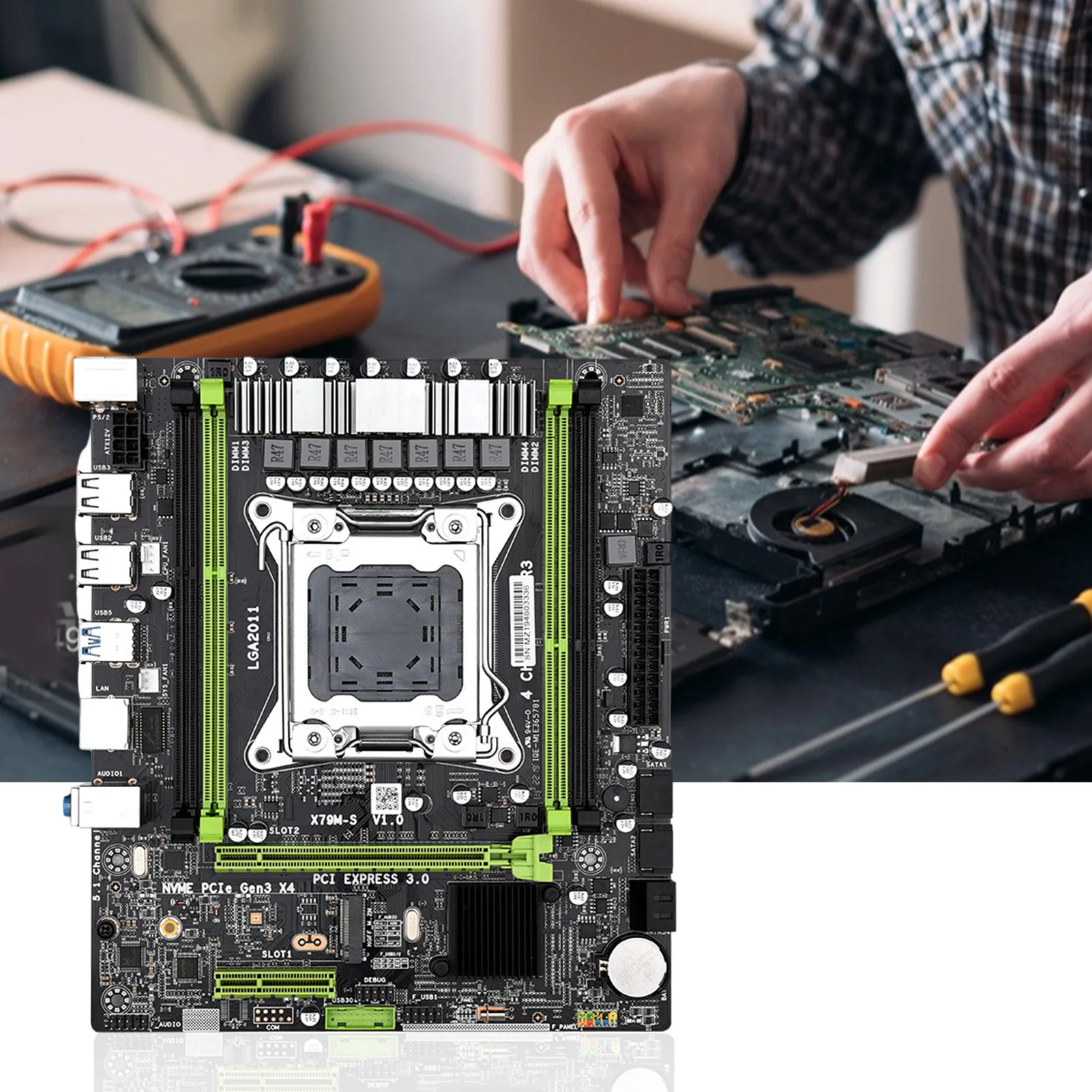 X79M Computer Motherboard Fast Efficient 5.1 Channel Portable High Efficiency Computer Gaming Motherboard Computer Accessories