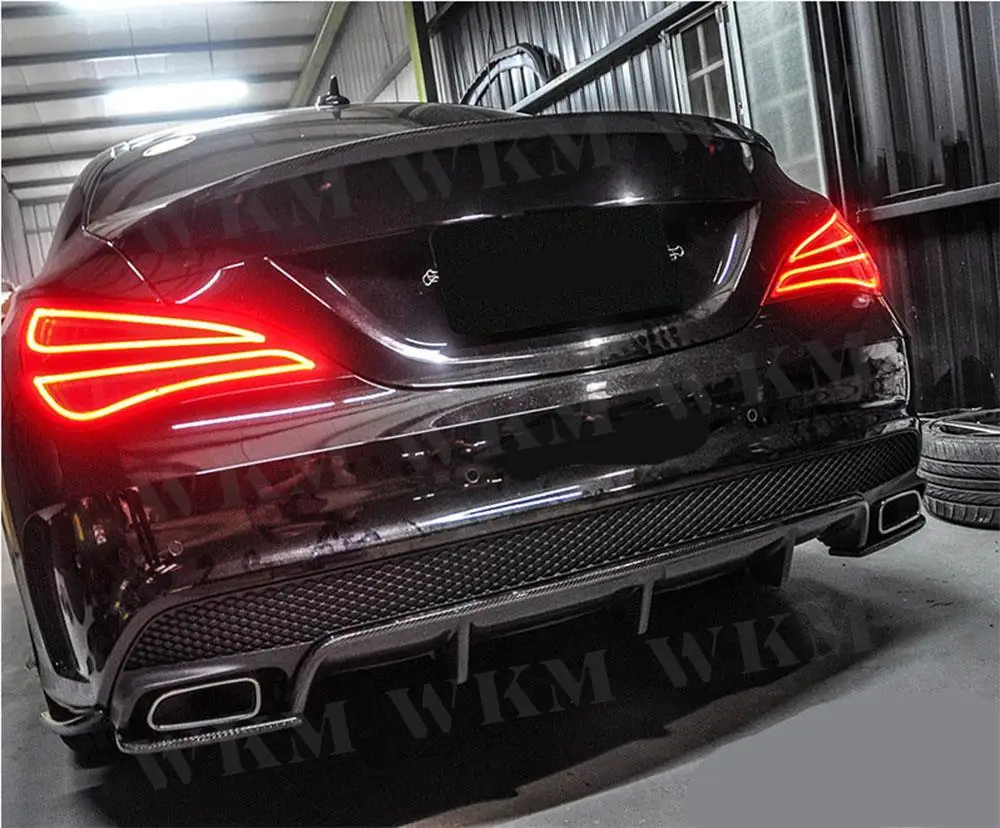 Задний диффузор из углеродного волокна 3 шт. стиль R для Mercedes Benz CLA W117 CLA180 CLA200 CLA250