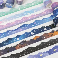 ins colorful cloud starry sky washi tape cartoon cute amusement park decorative tape hand account stationery 3m kawaii sticker