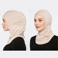 Muslim Modal Sport Silk white Hijab Abaya luxury Hijabs For Woman Abayas Women Islamic Jersey Turbans Satin Head Scarf turban 2