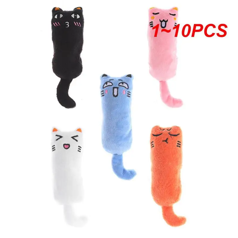 

1~10PCS Rustle Sound Catnip Toy Cats Products Pets Cute Household Kitten Teeth Grinding Cat Plush Thumb Pillows Pet Toy