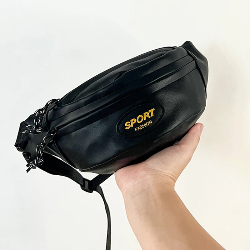 Детская поясная сумка для мальчиков и девочек модная однотонная нагрудная на