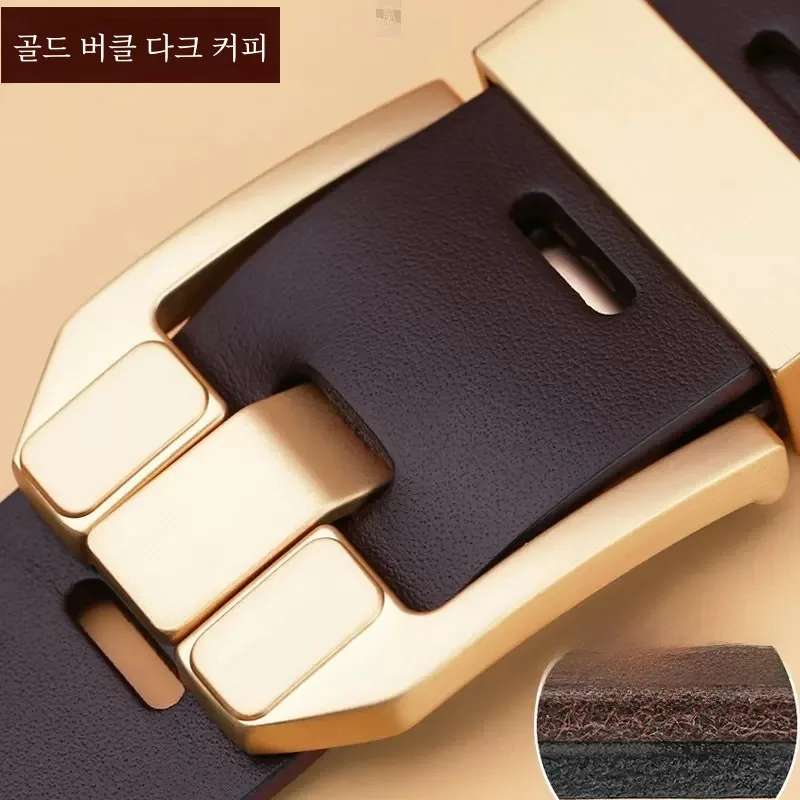 Lanyazawa мужской кожаный ремень с пряжкой из натуральной воловьей кожи модный