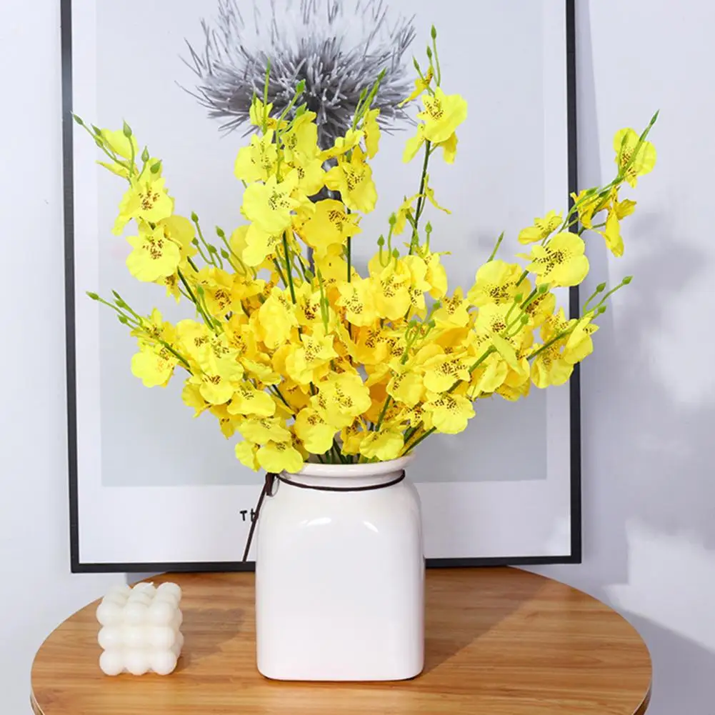 Декор для дома искусственные цветы реалистичные орхидеи яркие центральный