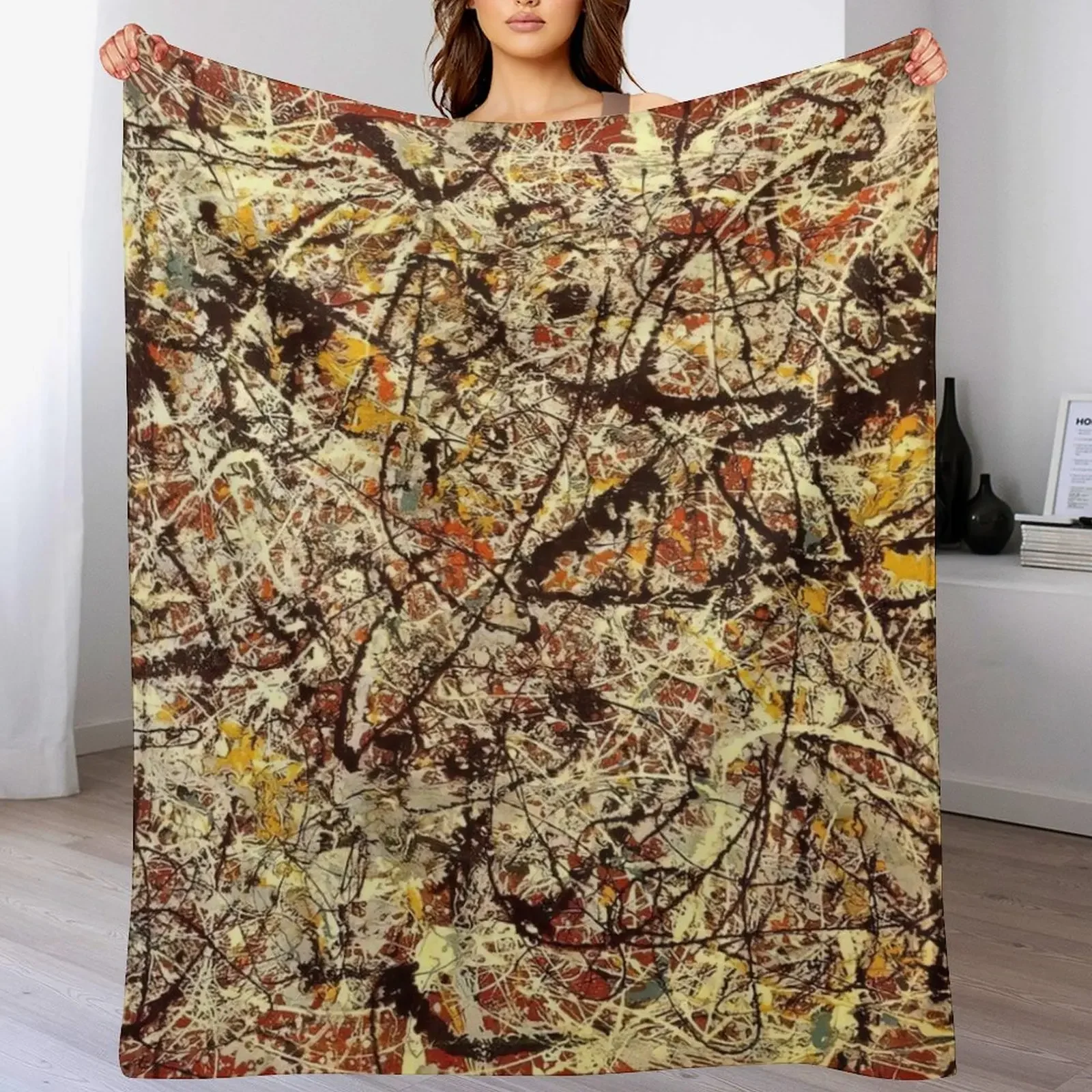 Картина Джексона Поллока произведения искусства одеяло в стиле туристические