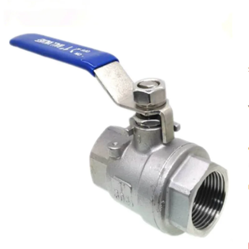 

1pc 304 stainless steel 2 Pieces Ball Valve Medium Type / Heavy Type Female Thread 1/4" 3/8" 1/2" 3/4" 1" 1.2" 1.5" 2" BSP