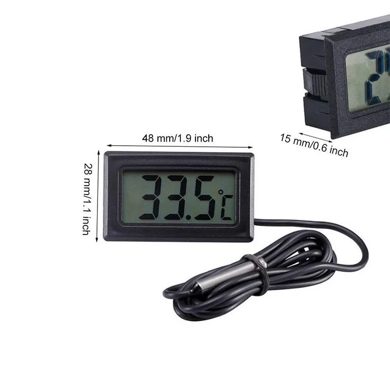 

Embedded Digital Electronic Hygrometer Thermometer Precision Fish Tank Temperature Fridge Thermometer LCD Humidity Meter