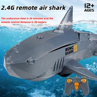 fuuny rc animals 2 4g remote control electric shark rechargeable water electric toy rc shark marine model toys for children gift