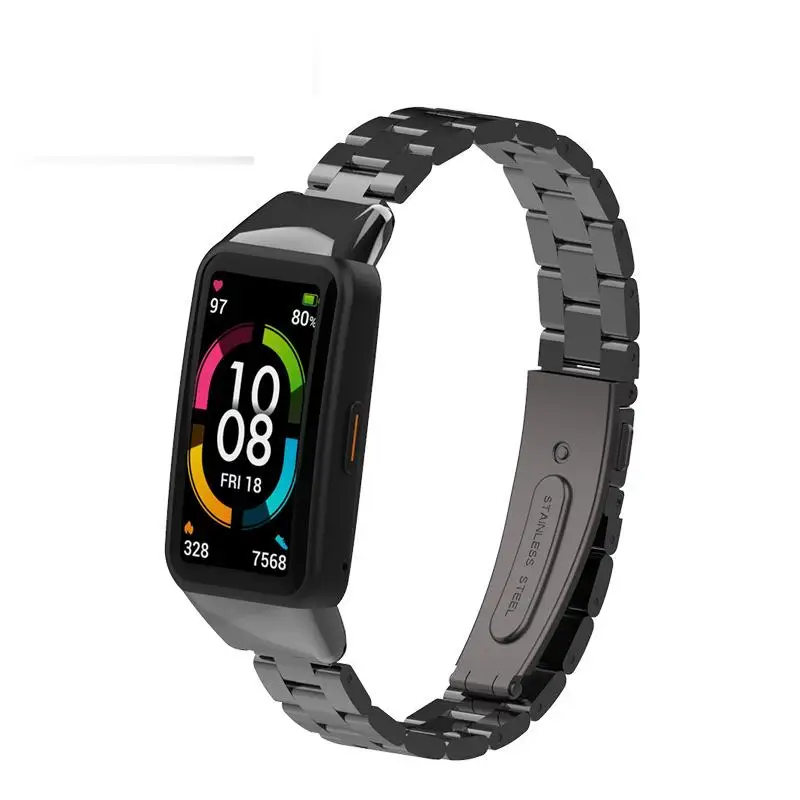 

Магнитный металлический ремешок для Huawei Band 6 Pro, сменный Браслет Для Huawei Band 6 P/Honor Band 6, металлический браслет