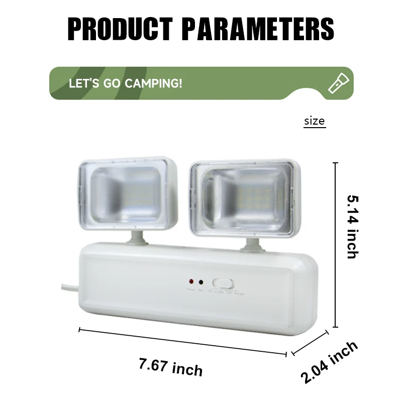 Вращающийся Настенный Светодиодный Светильник Аварийное Перезаряжаемое