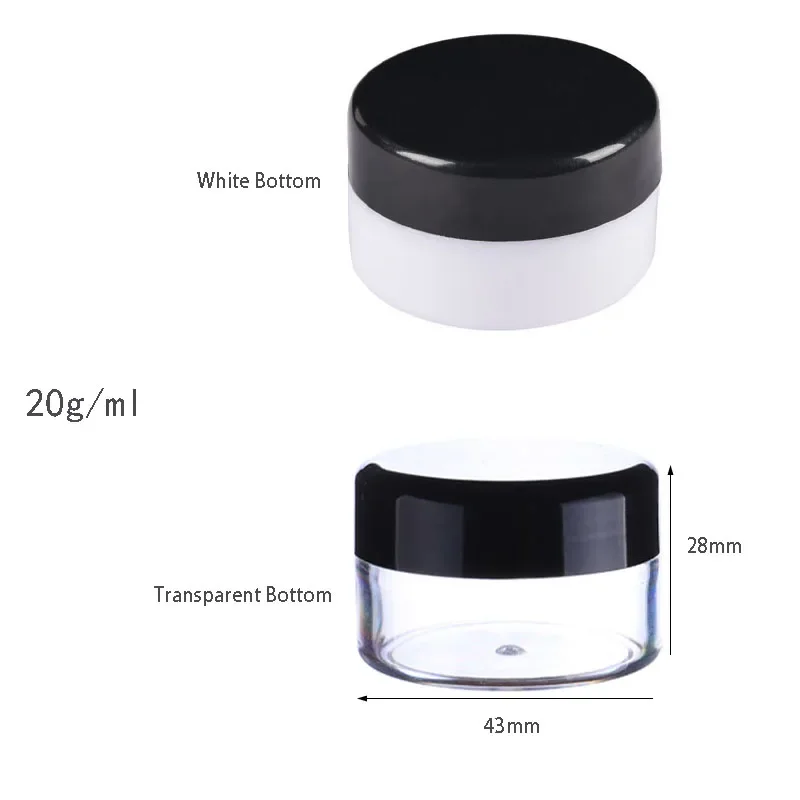 Портативная пластиковая пустая банка для макияжа 20 шт. г дорожный косметический