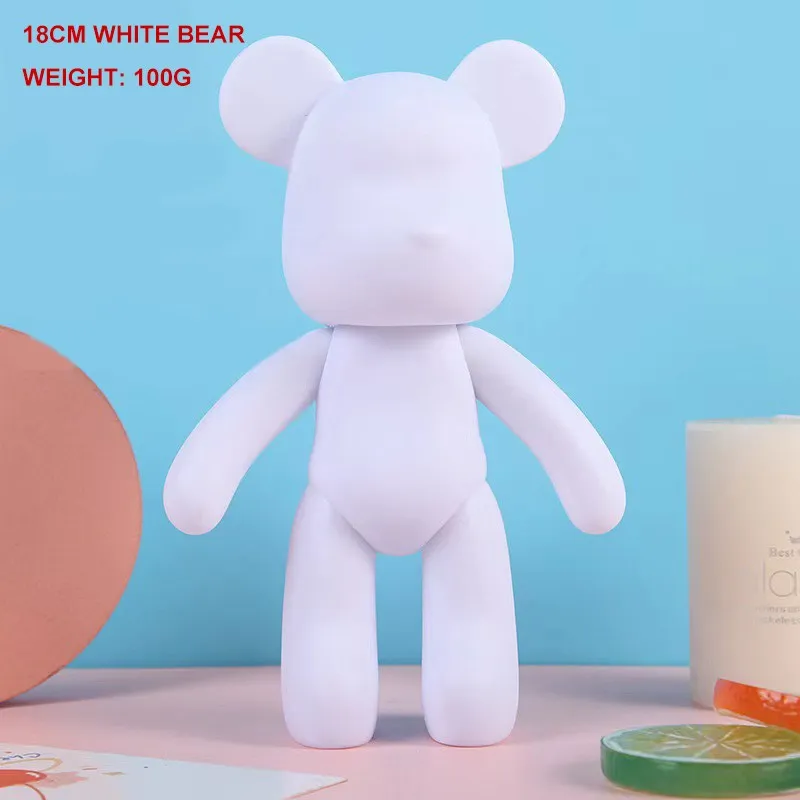 

DIY жидкая скульптура медведя ручной работы жестокий медведь Bearbrick белая пустая форма кукла игрушка граффити живопись украшения подарок домашний декор
