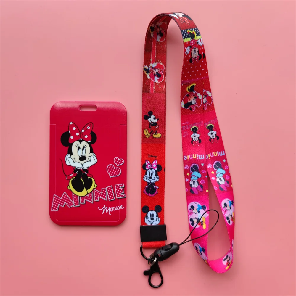 

Disney Minnie Pendant Identification Card Holder Student Bus Bank Hanging Card Case Nurse Credencial