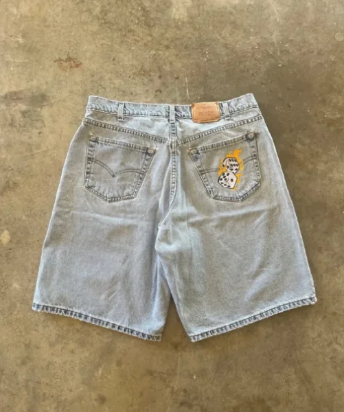 Женские и мужские джинсовые шорты повседневные универсальные брюки в